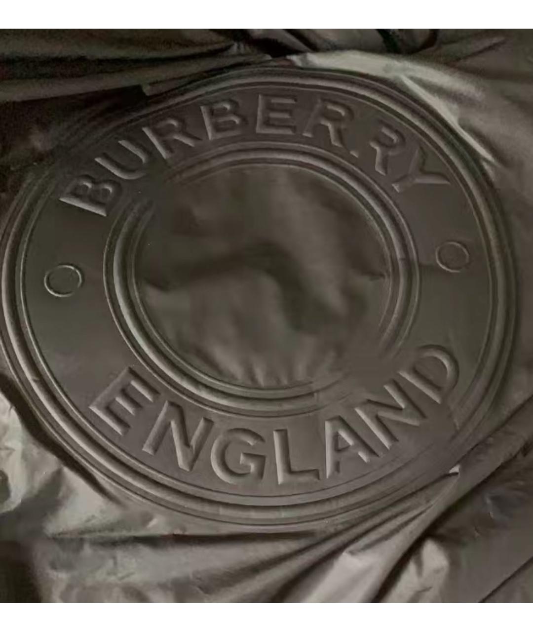 BURBERRY Черный полиэстеровый пуховик, фото 2