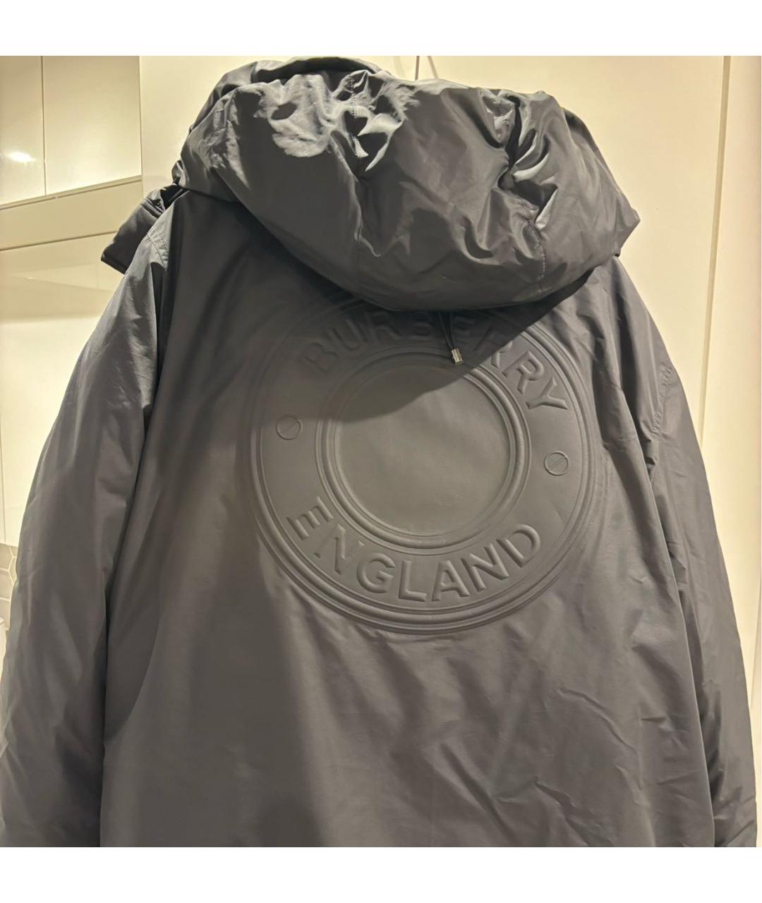 BURBERRY Черный полиэстеровый пуховик, фото 5