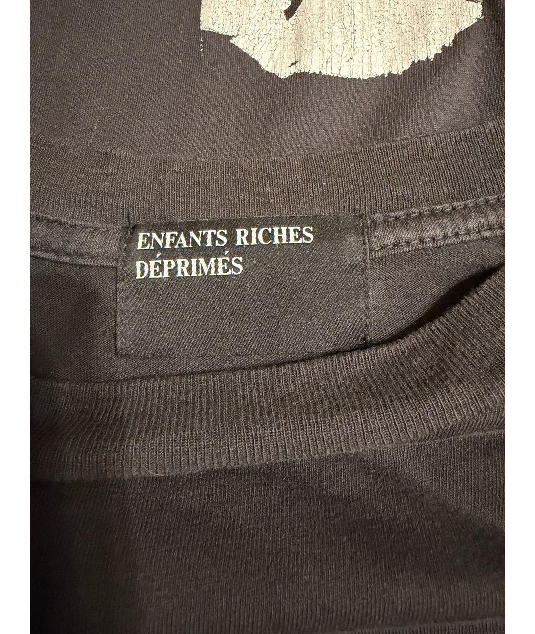 Enfants Riches Déprimés Антрацитовая хлопковая футболка, фото 3
