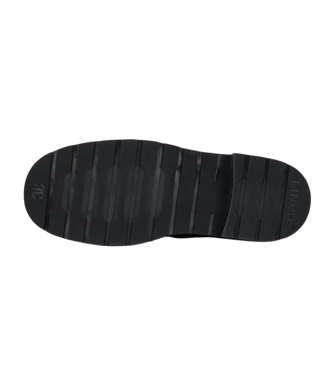 CHANEL Черные кожаные ботинки, фото 5