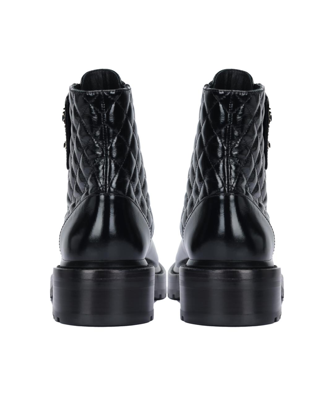 CHANEL Черные кожаные ботинки, фото 4