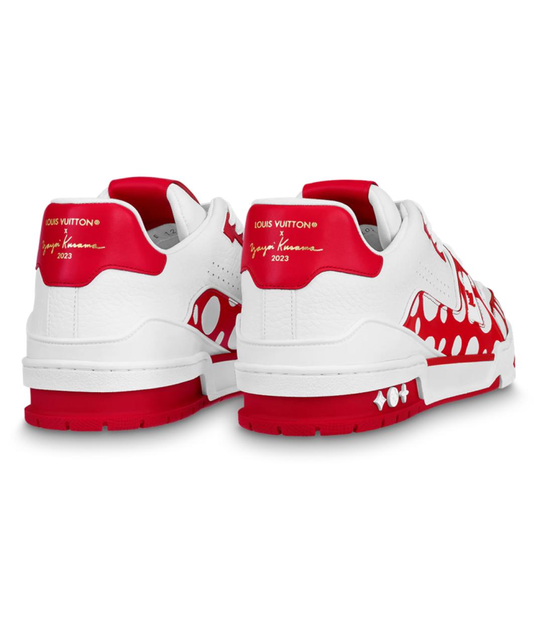 LOUIS VUITTON Белые кожаные кроссовки, фото 4