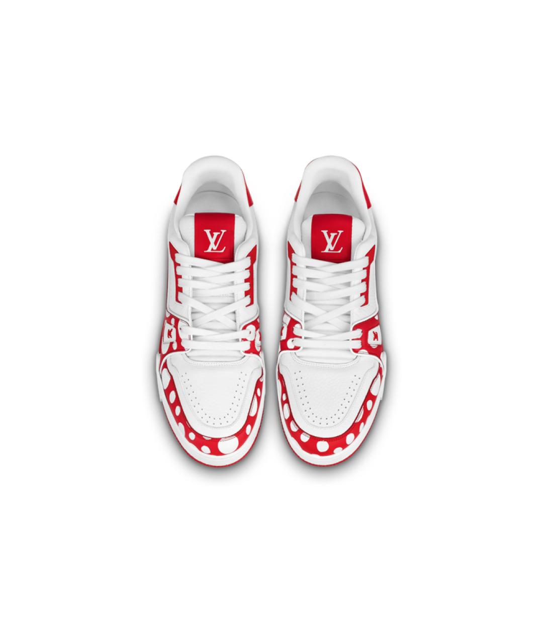 LOUIS VUITTON Белые кожаные кроссовки, фото 3