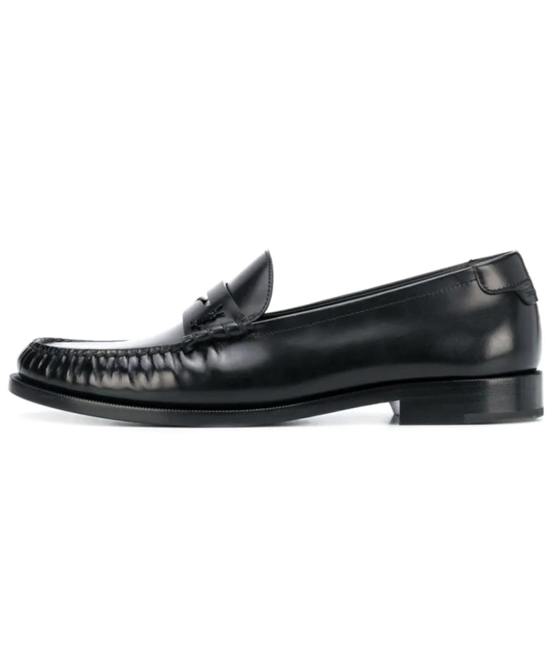 SAINT LAURENT Черные кожаные лоферы, фото 2