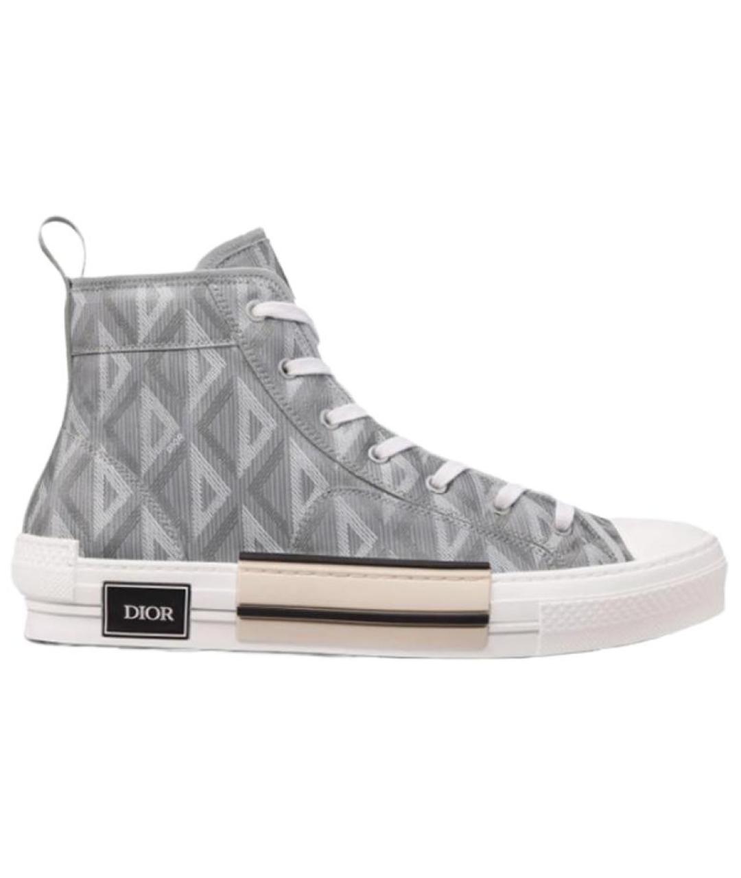CHRISTIAN DIOR Серые высокие кроссовки / кеды, фото 1