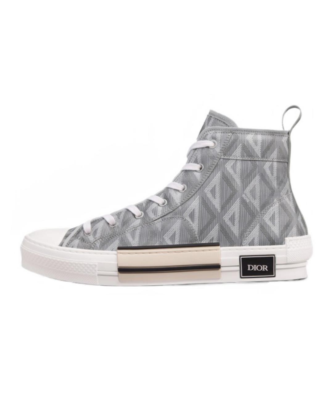 CHRISTIAN DIOR Серые высокие кроссовки / кеды, фото 2