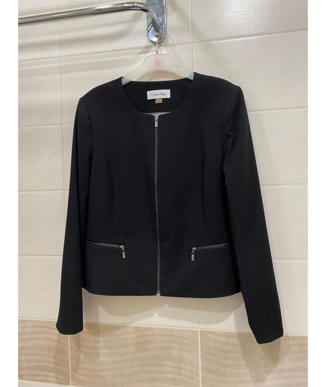 CALVIN KLEIN Черный жакет/пиджак, фото 9