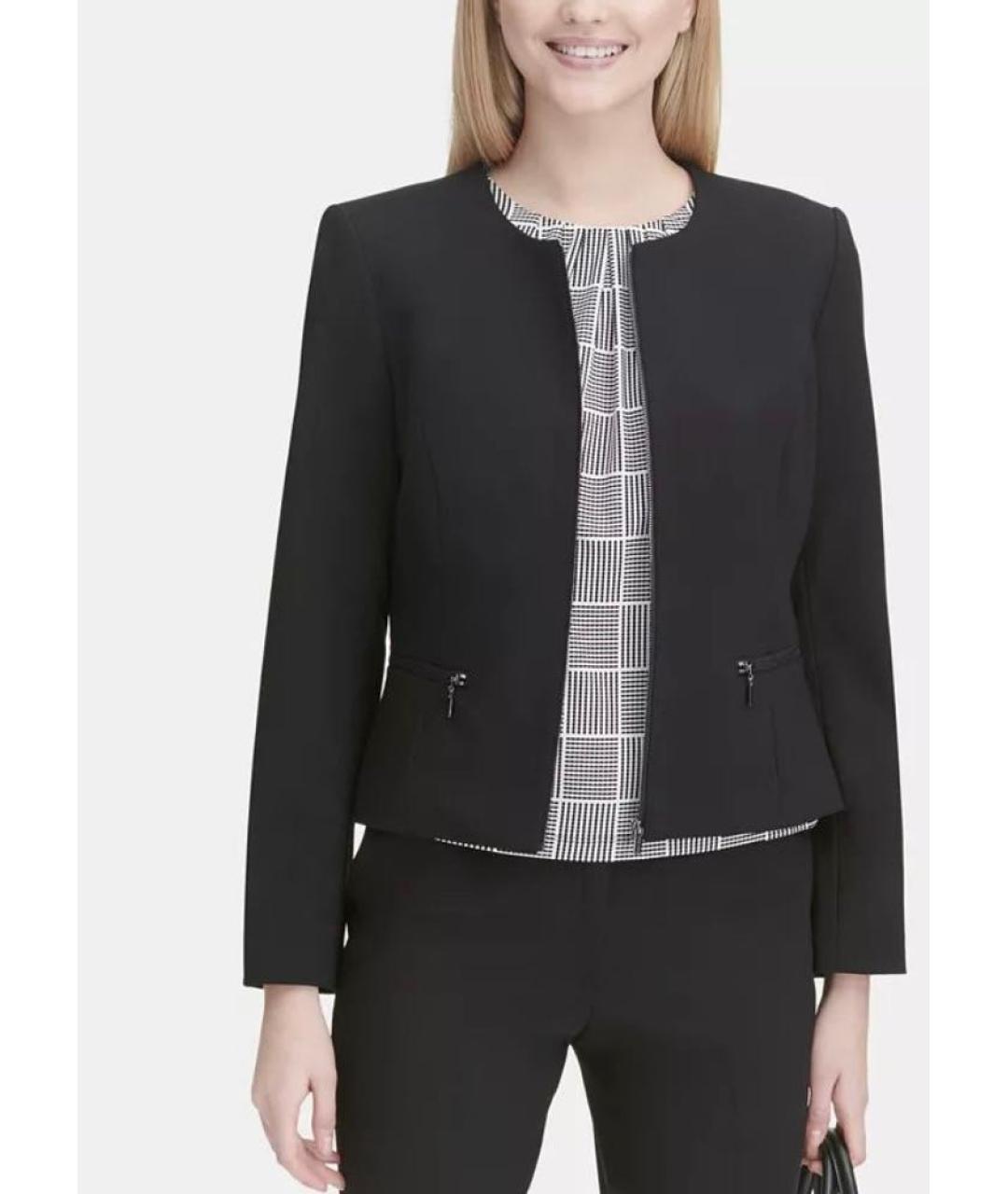 CALVIN KLEIN Черный жакет/пиджак, фото 7
