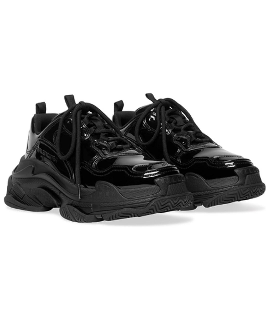 BALENCIAGA Черные низкие кроссовки / кеды, фото 3