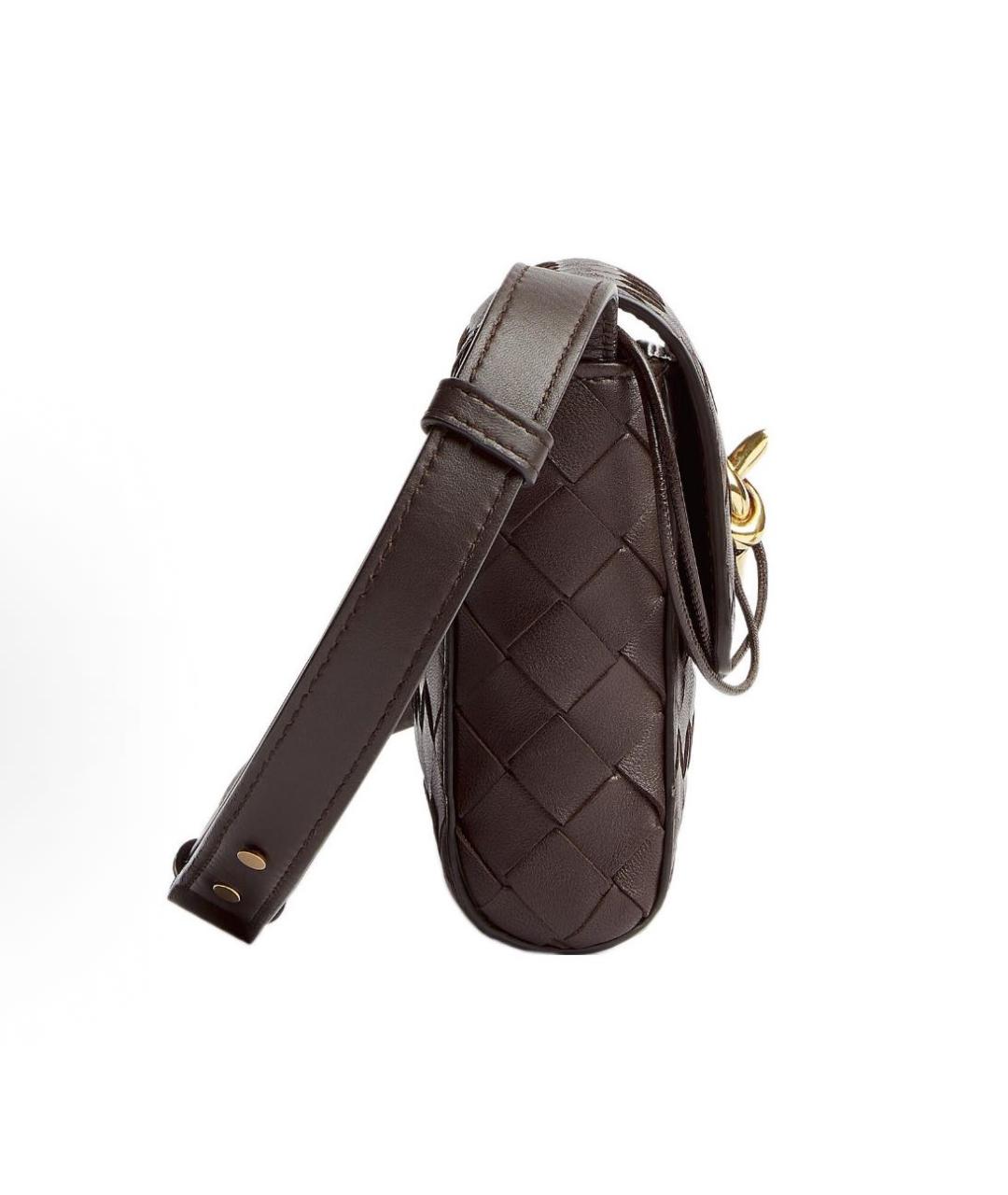 BOTTEGA VENETA Коричневая кожаная сумка через плечо, фото 2