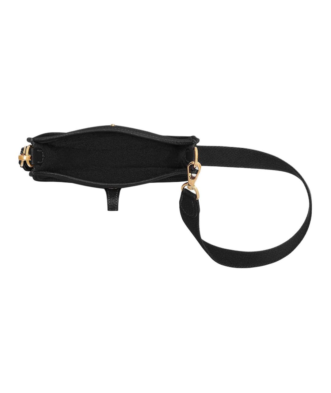 HERMES Черная кожаная сумка через плечо, фото 4