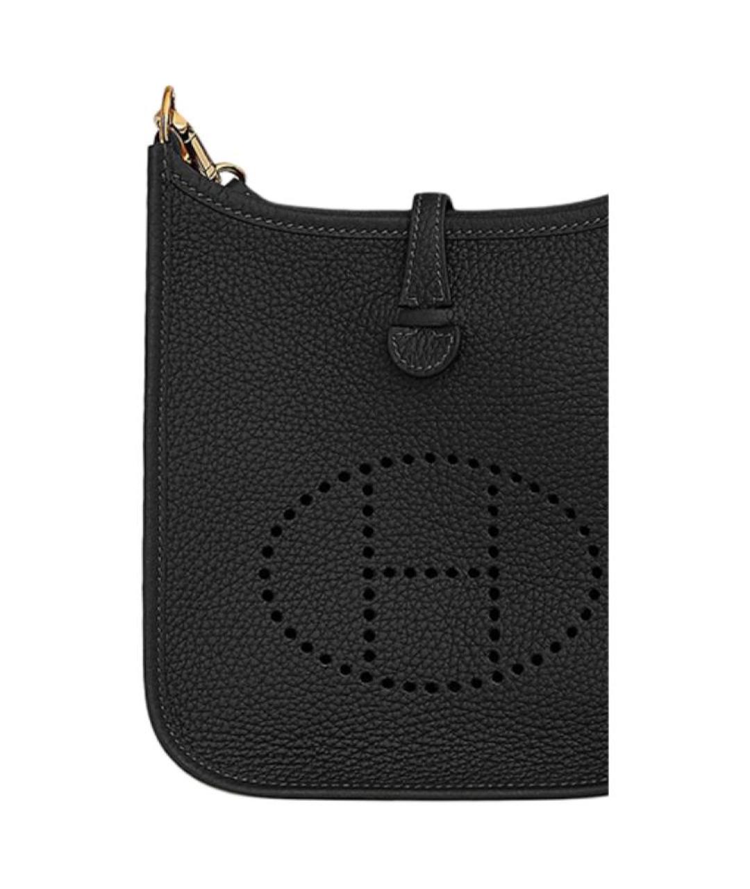 HERMES Черная кожаная сумка через плечо, фото 5