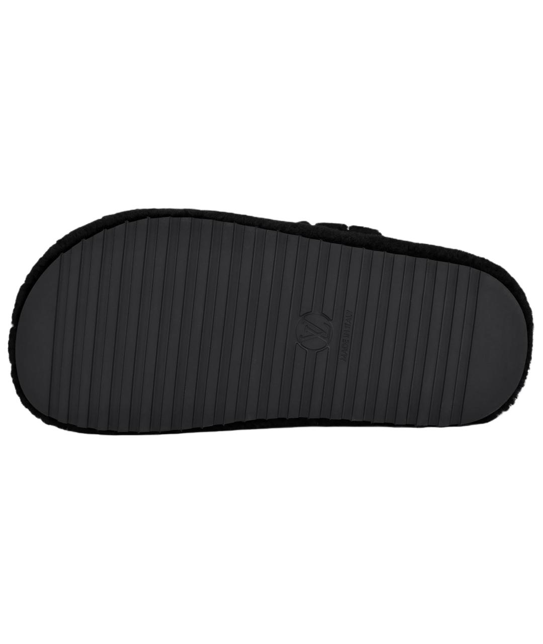 LOUIS VUITTON Черные шлепанцы, фото 5