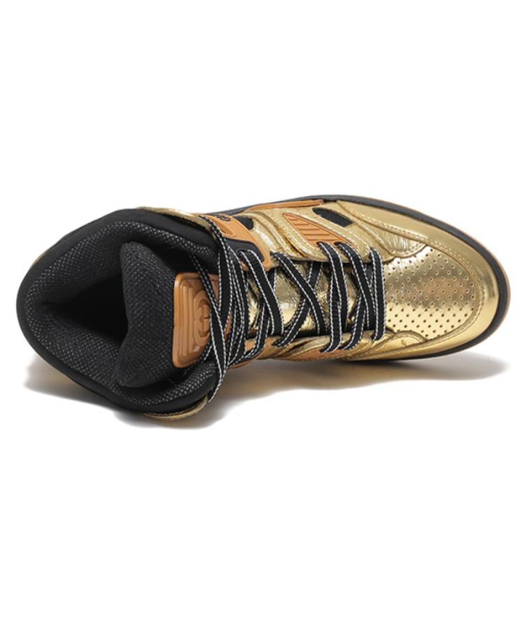 GUCCI Золотые высокие кроссовки / кеды, фото 5