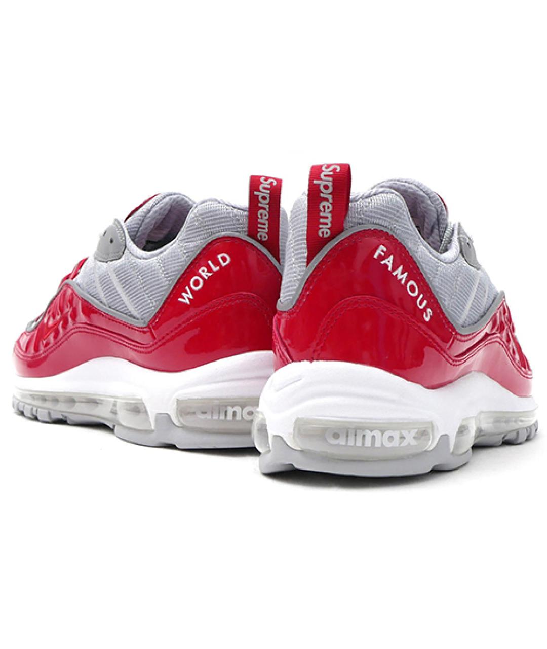 NIKE Красные кожаные низкие кроссовки / кеды, фото 4