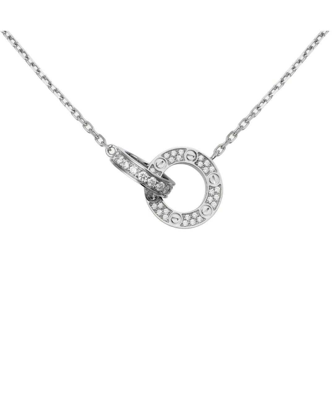 CARTIER Серебряное колье из белого золота, фото 3