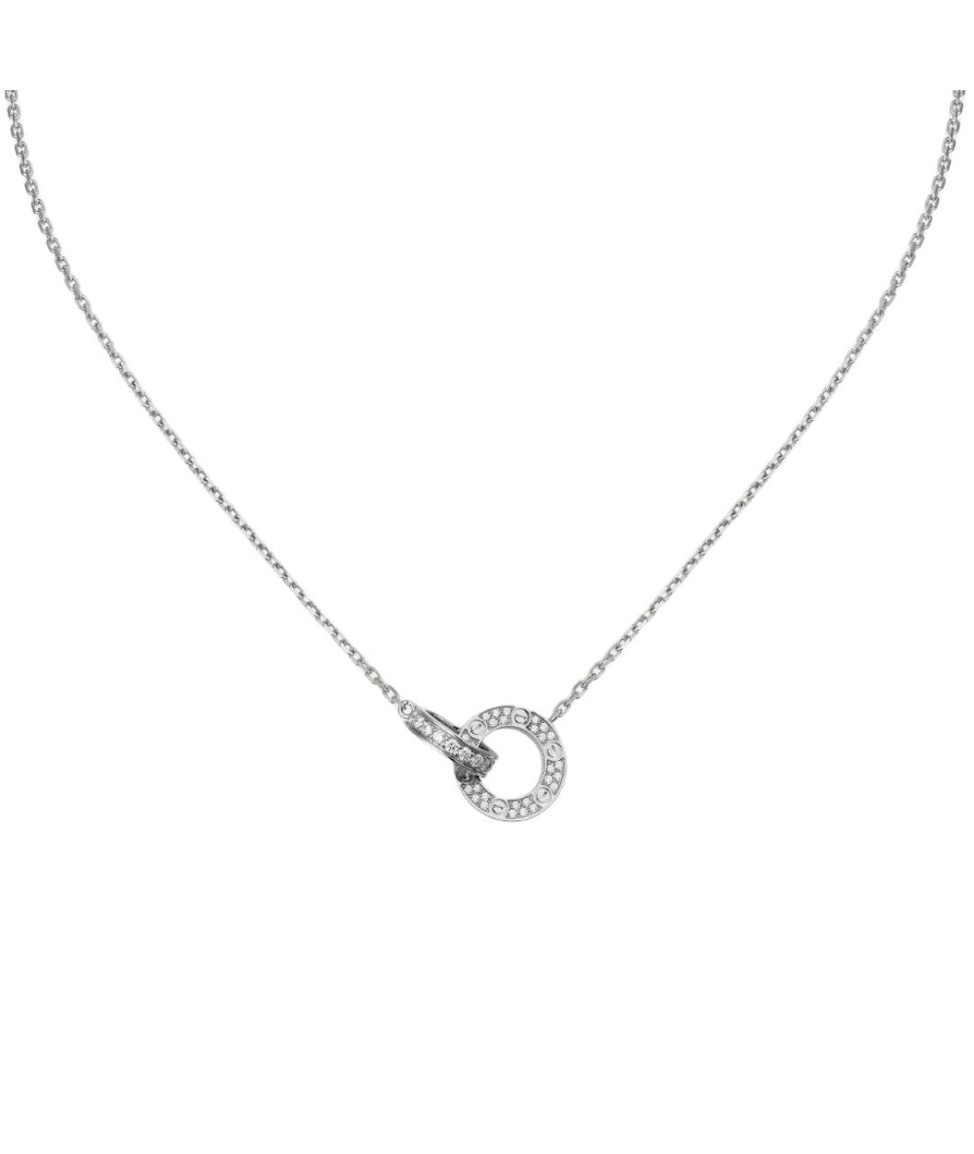 CARTIER Серебряное колье из белого золота, фото 1