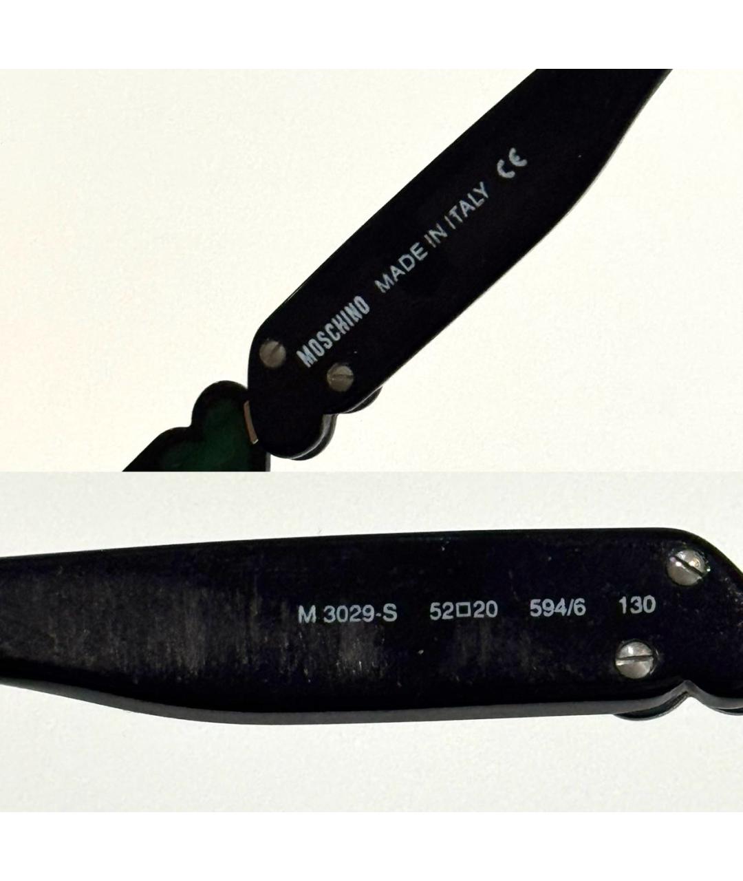 MOSCHINO Черные металлические солнцезащитные очки, фото 6