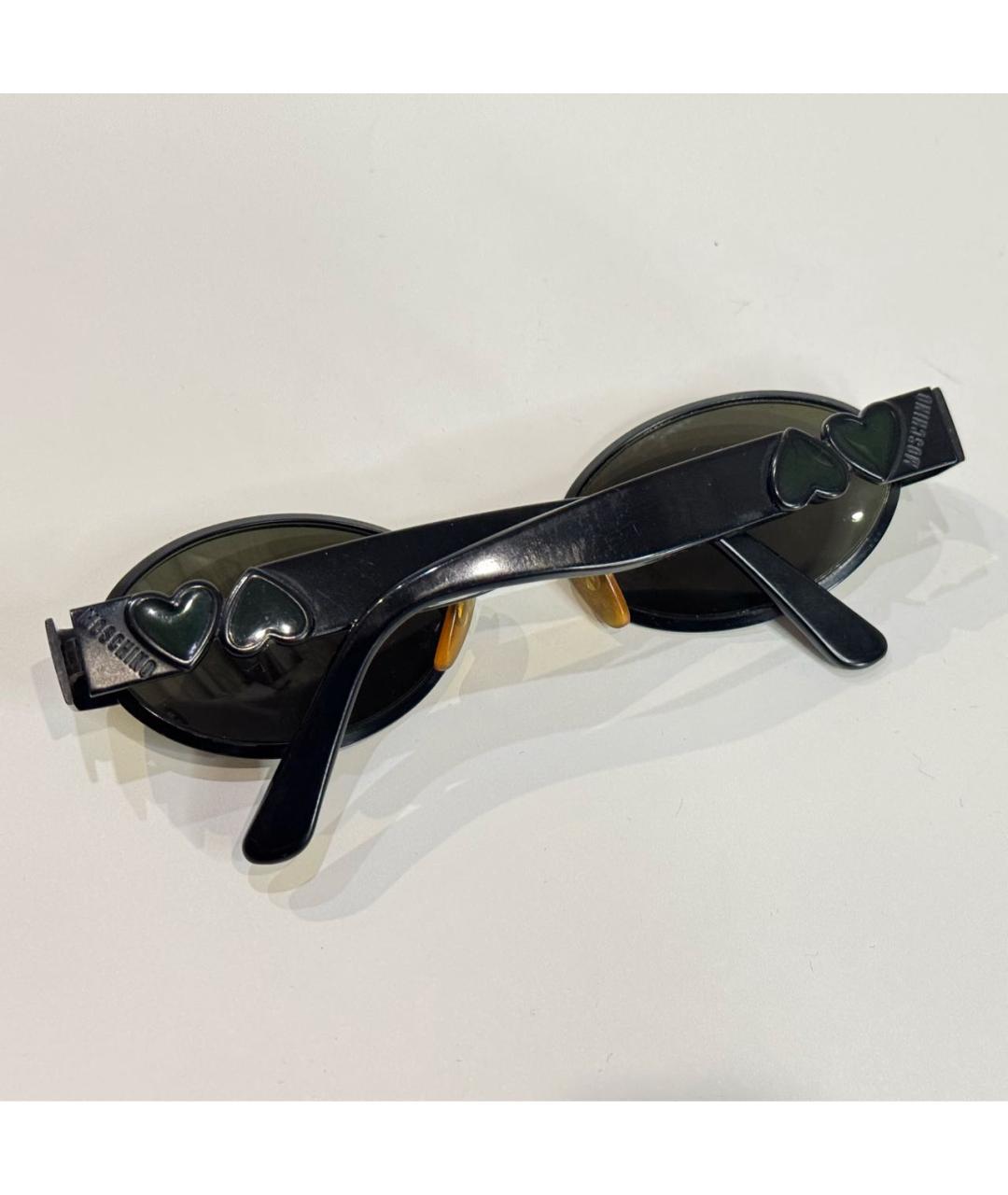 MOSCHINO Черные металлические солнцезащитные очки, фото 2