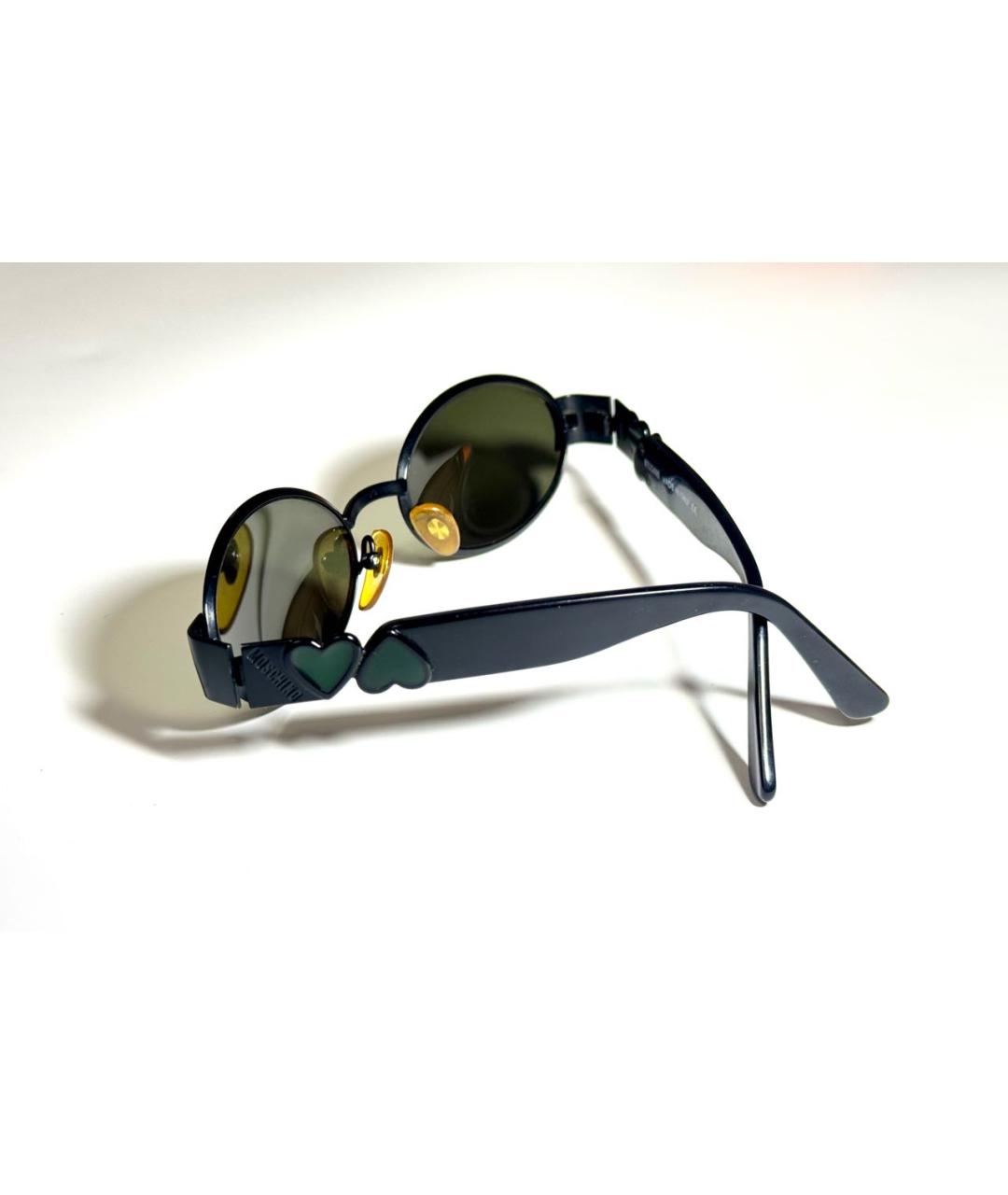 MOSCHINO Черные металлические солнцезащитные очки, фото 3