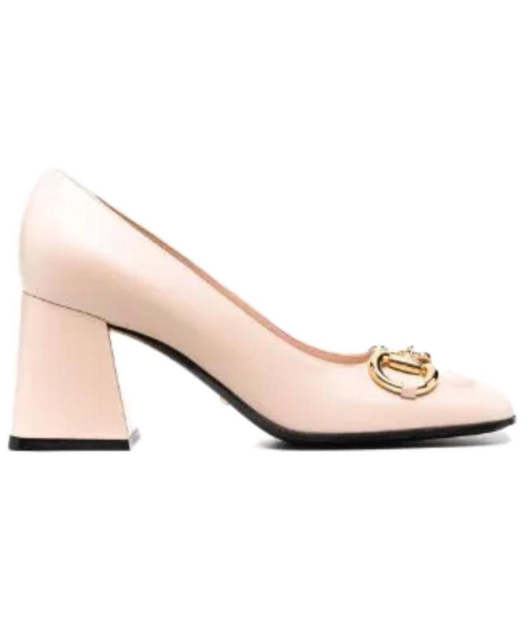 GUCCI Розовые кожаные туфли, фото 1