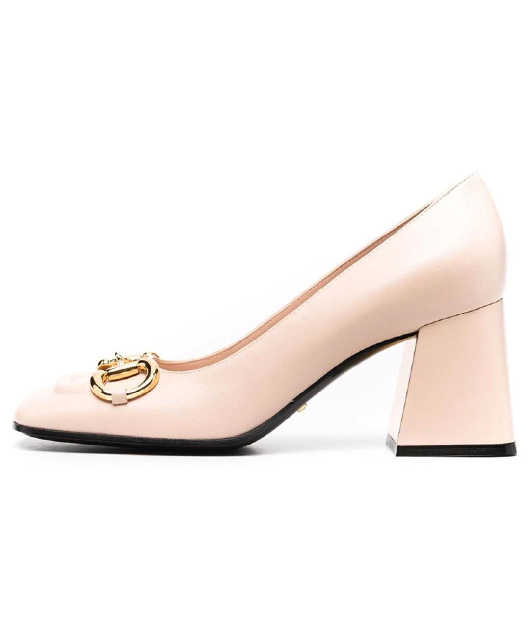 GUCCI Розовые кожаные туфли, фото 2