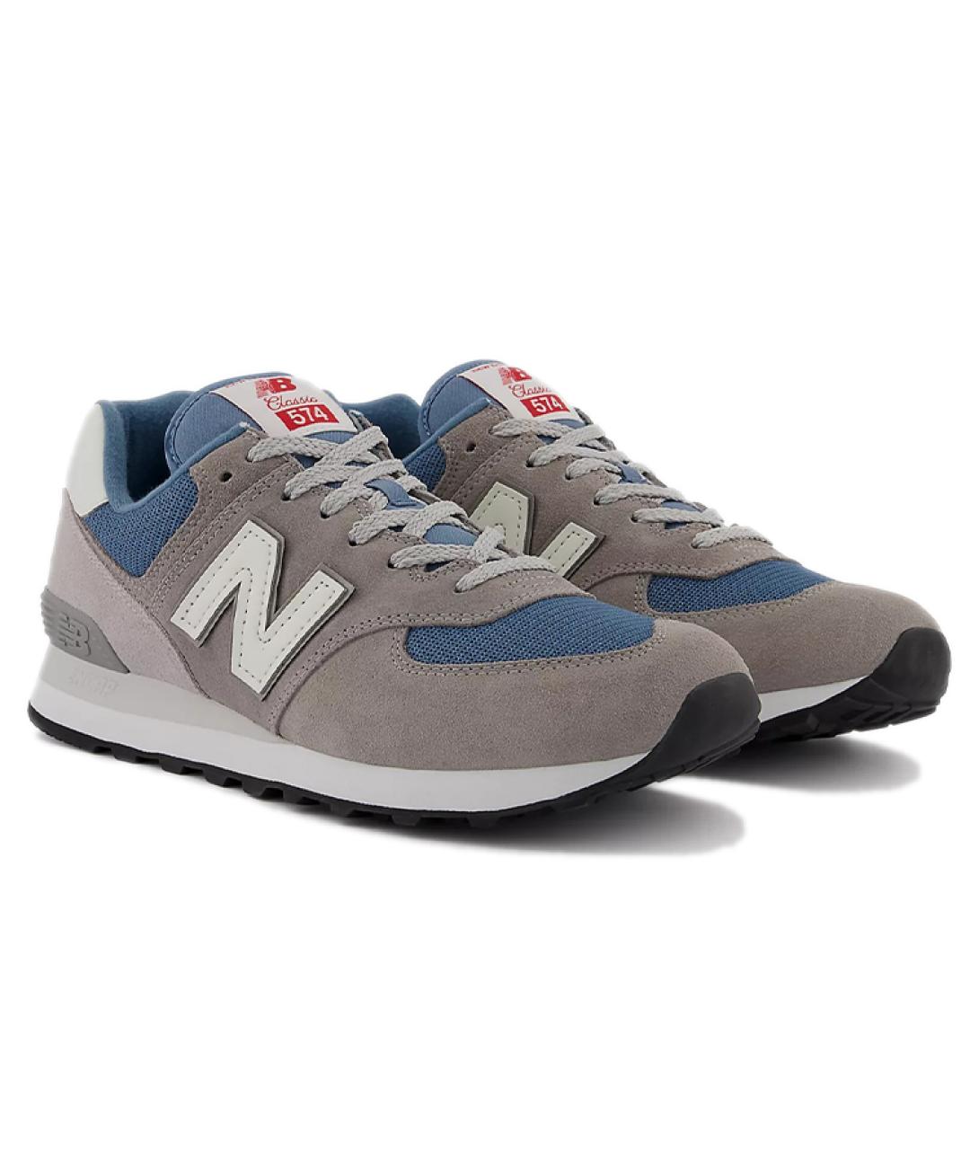 NEW BALANCE Серые замшевые кроссовки, фото 3