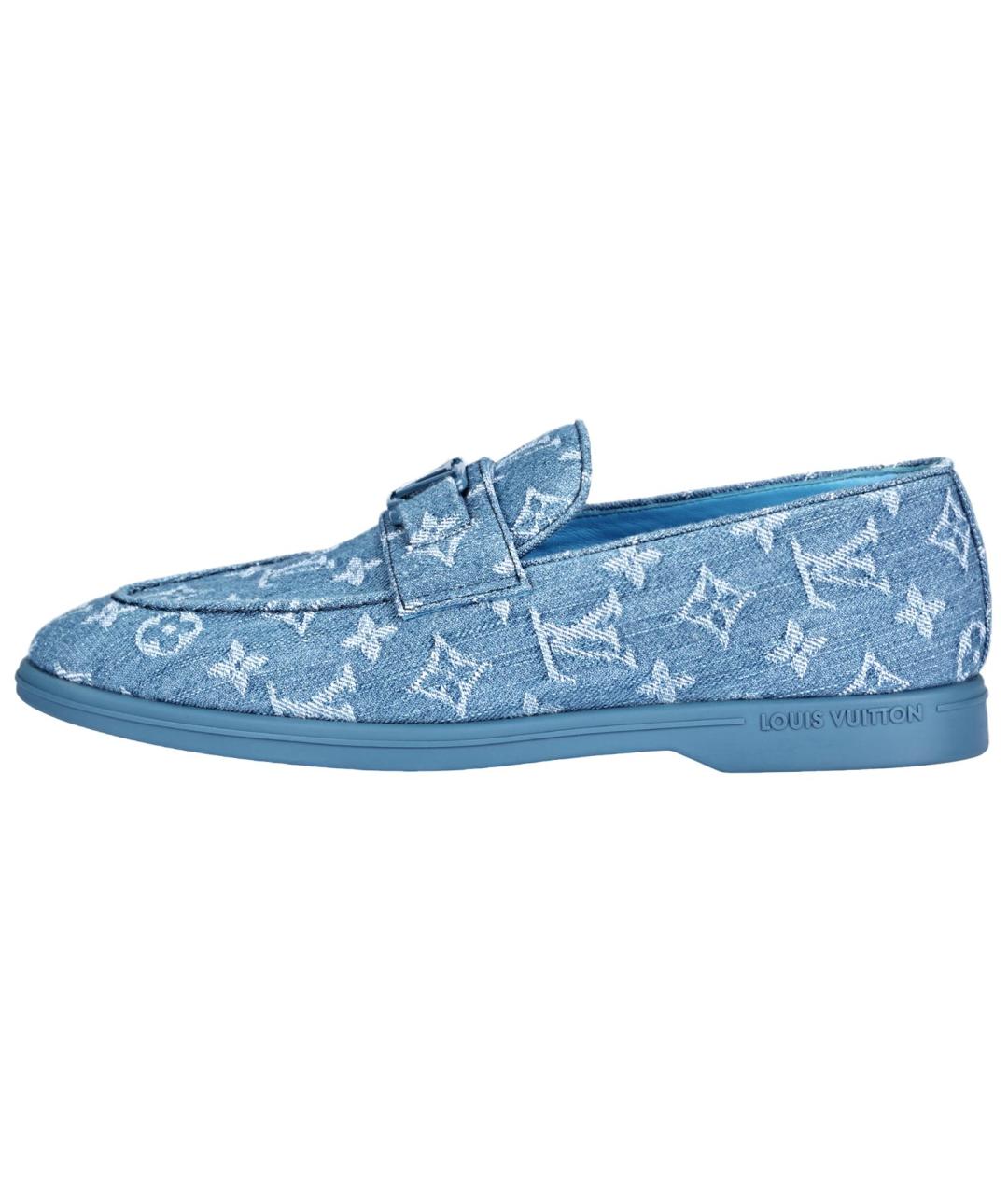 LOUIS VUITTON Синие лоферы, фото 6