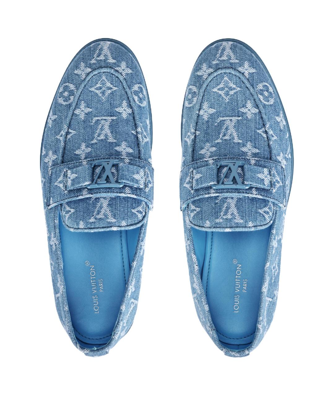 LOUIS VUITTON Синие лоферы, фото 3