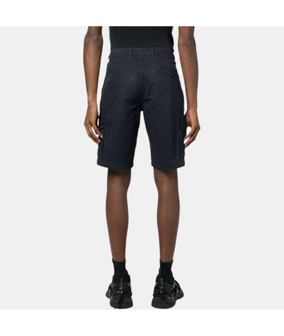 STONE ISLAND Черные шорты, фото 4