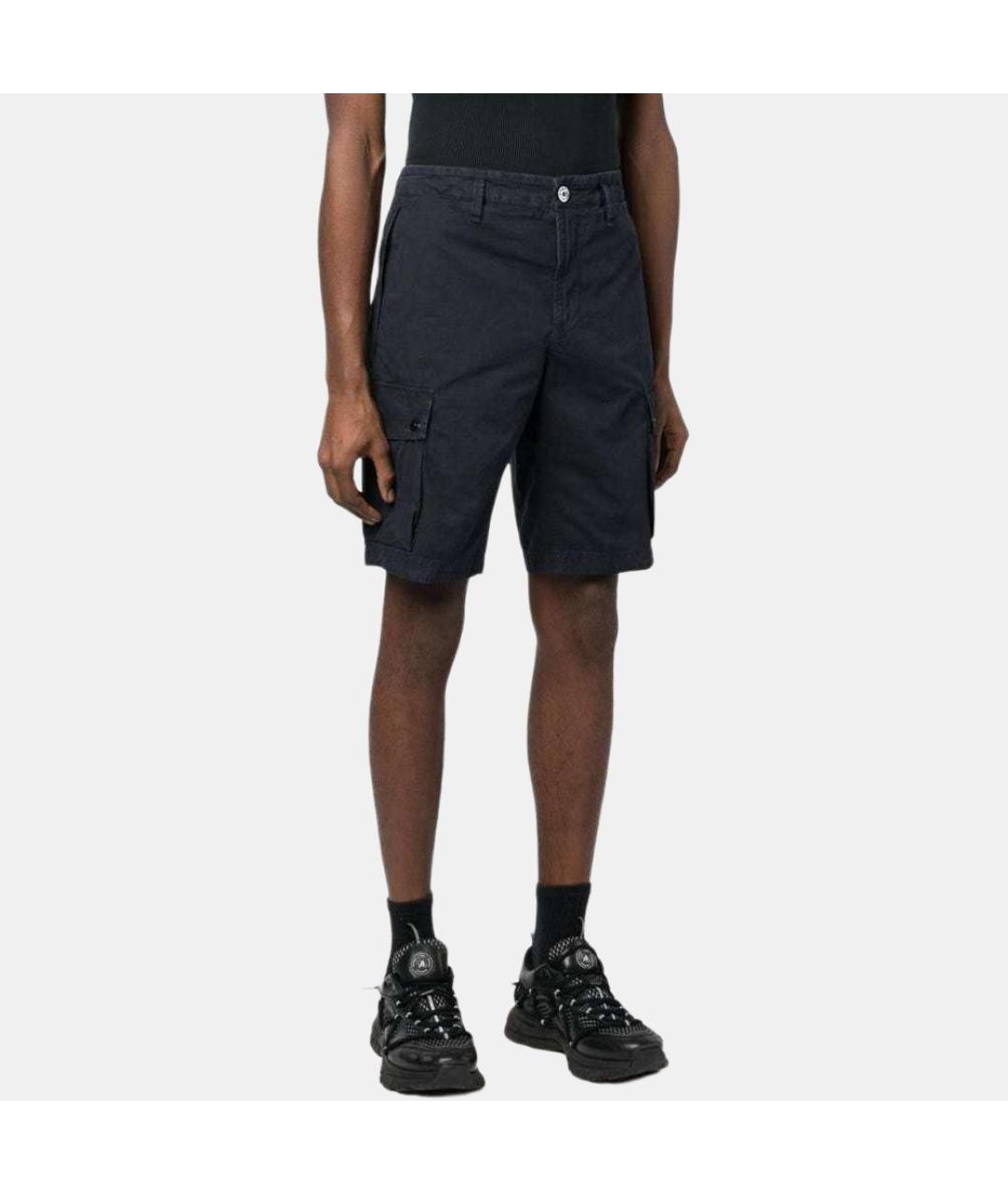 STONE ISLAND Черные шорты, фото 3