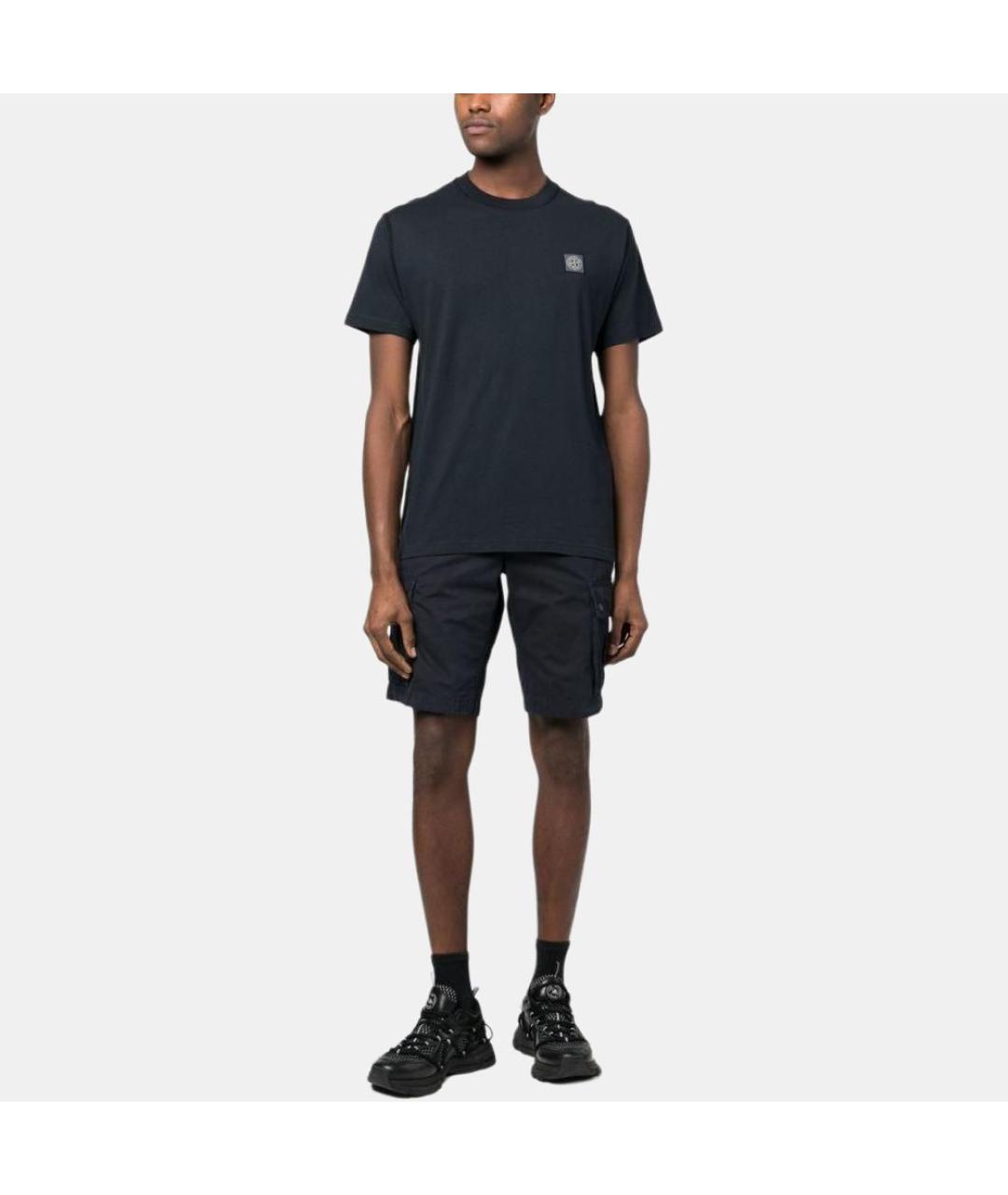 STONE ISLAND Черные шорты, фото 2
