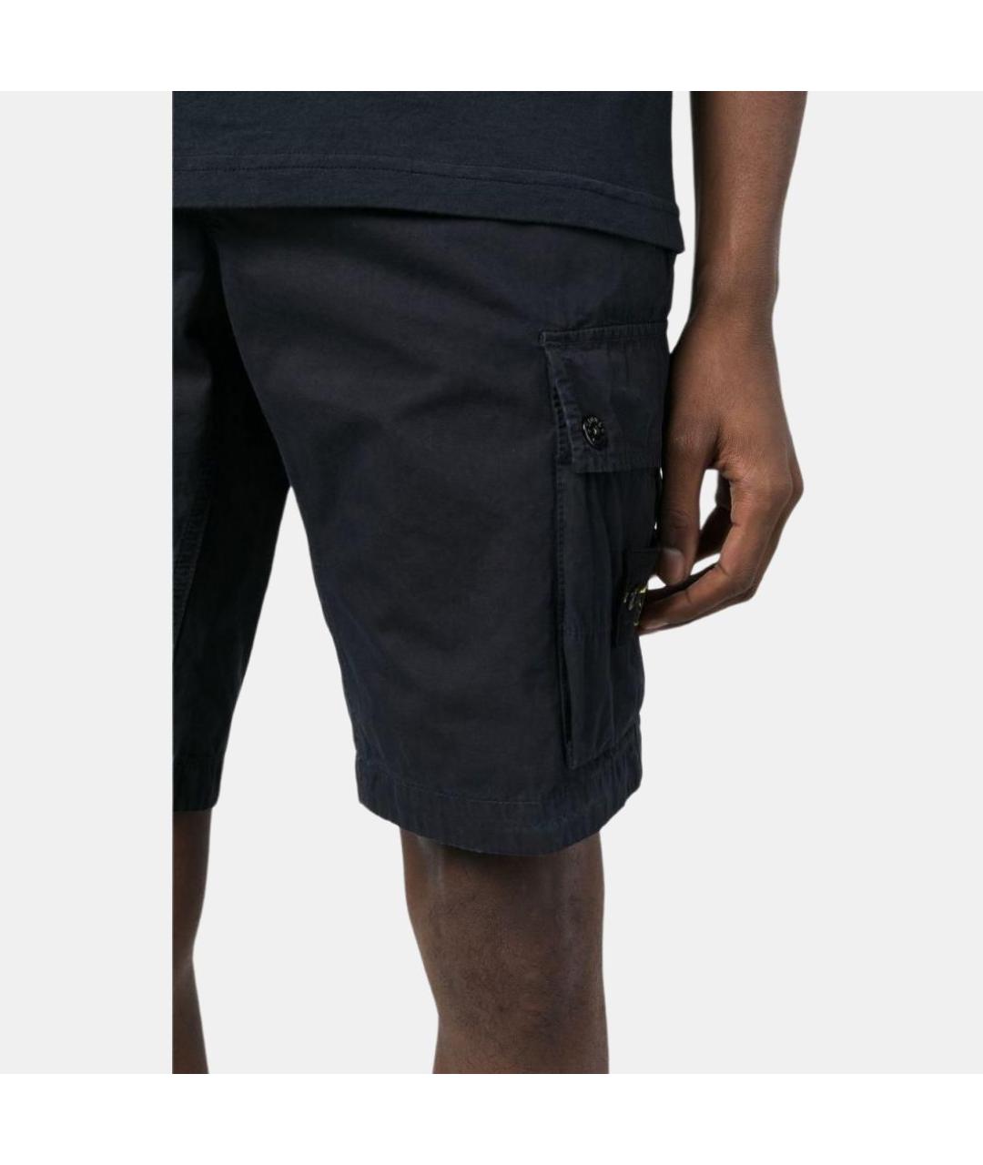 STONE ISLAND Черные шорты, фото 5