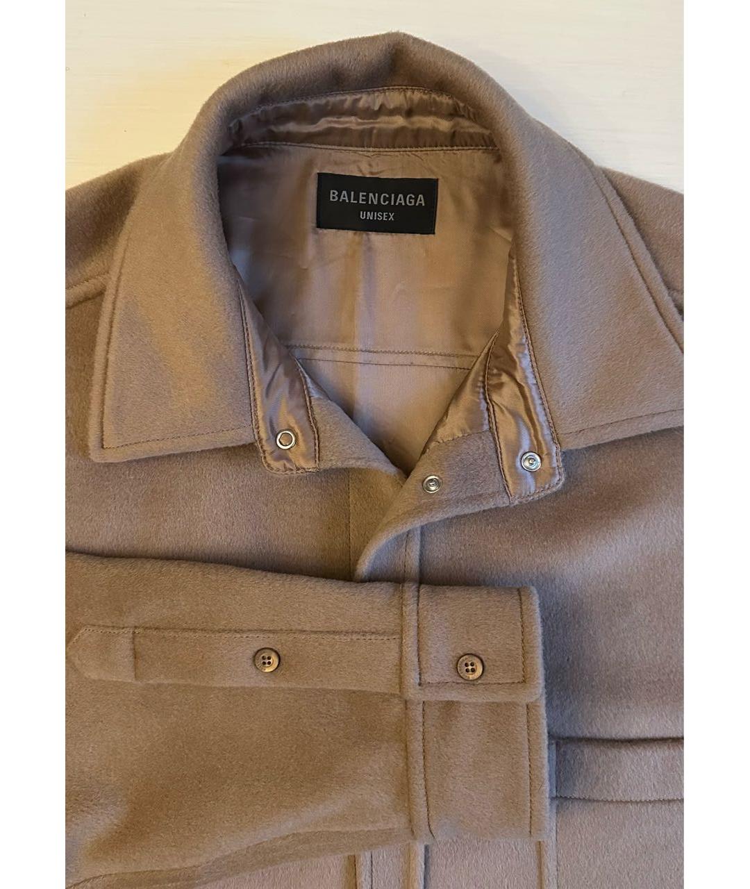 BALENCIAGA Коричневая шерстяная куртка, фото 3