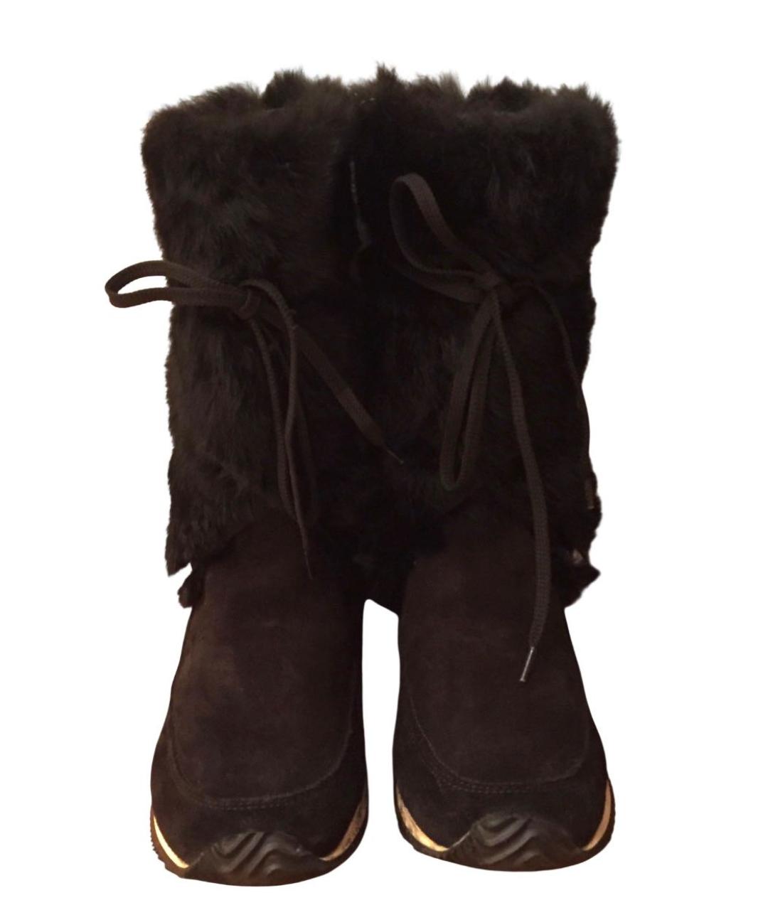 JOHN RICHMOND Черные замшевые сапоги, фото 2