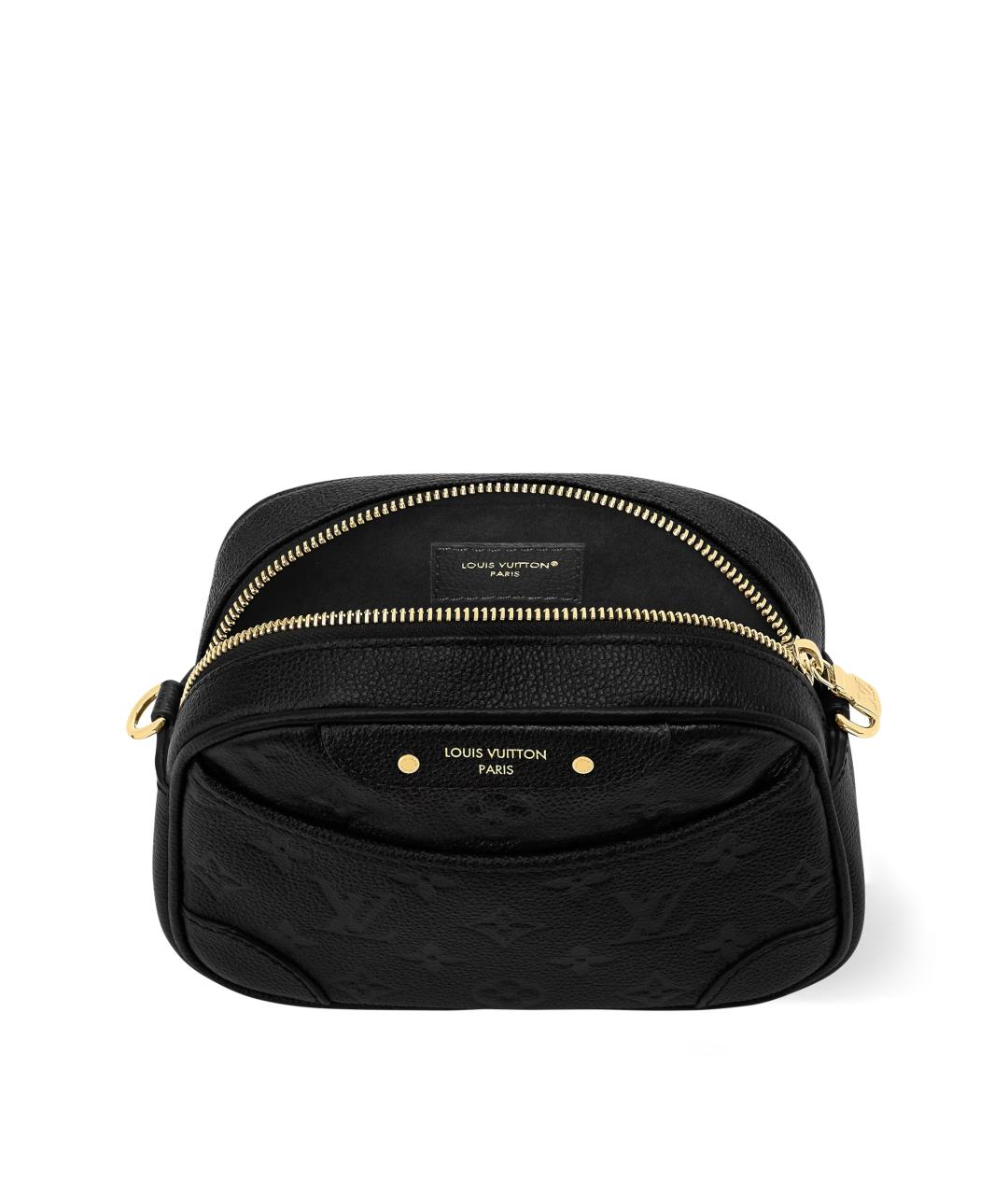 LOUIS VUITTON Черная кожаная сумка через плечо, фото 4