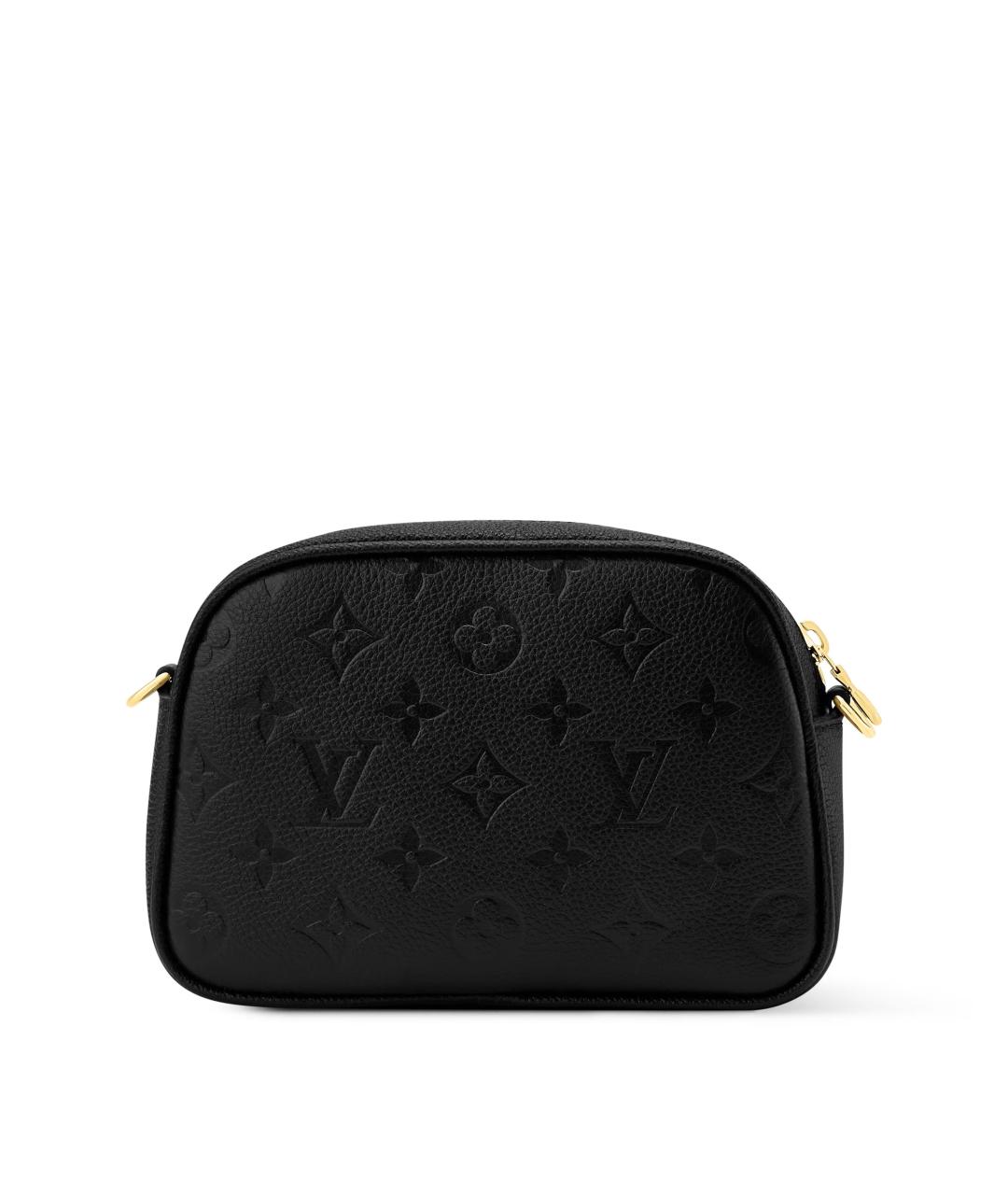 LOUIS VUITTON Черная кожаная сумка через плечо, фото 3