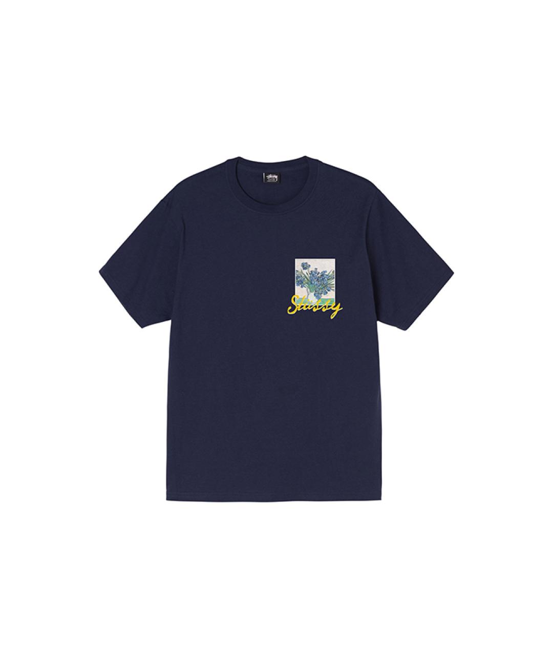 STUSSY Темно-синяя футболка, фото 1