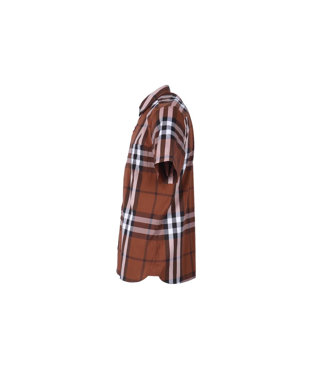 BURBERRY Коричневая классическая рубашка, фото 5