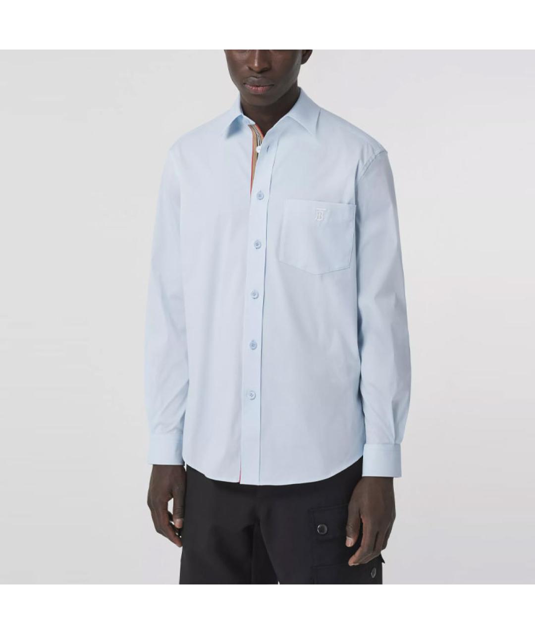 BURBERRY Голубая классическая рубашка, фото 2