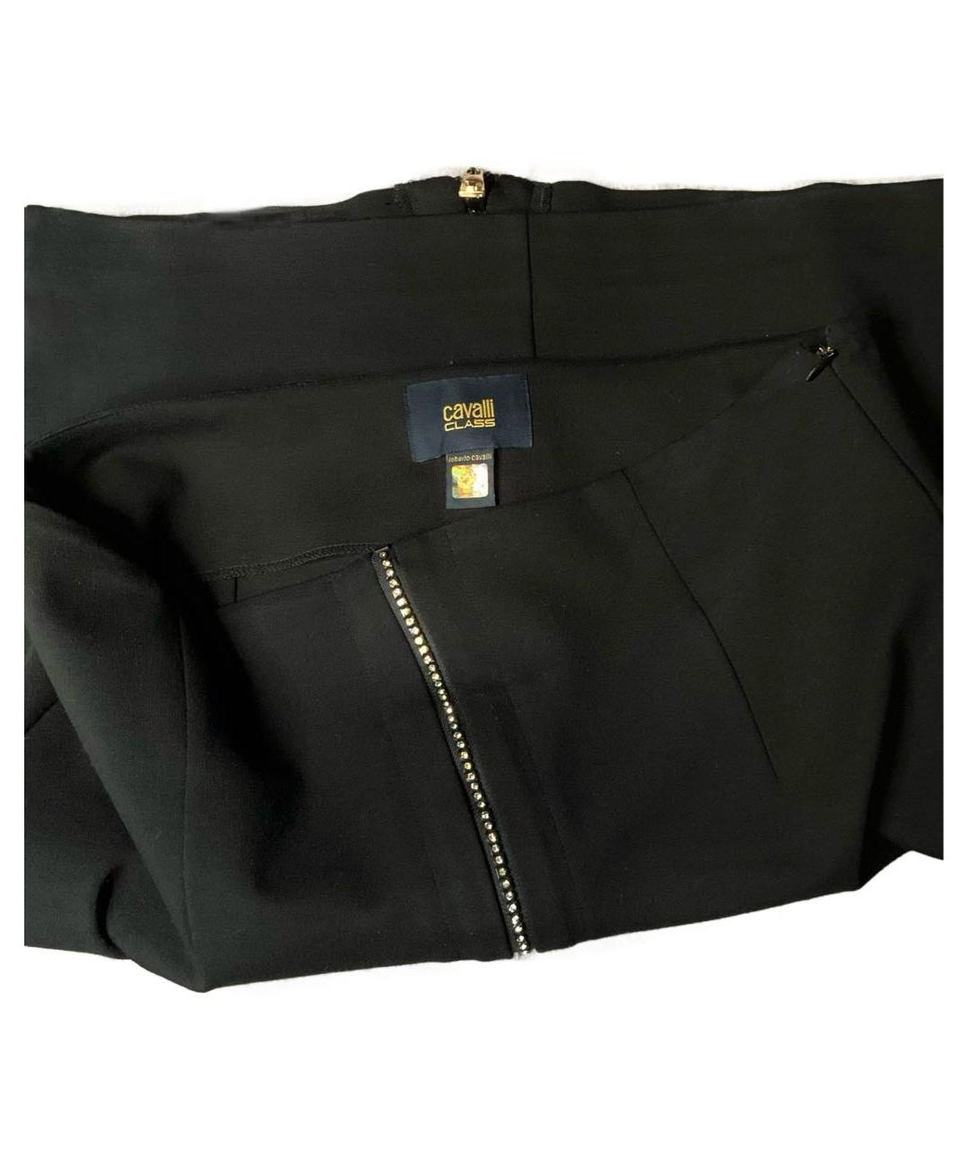 CAVALLI CLASS Черная вискозная юбка миди, фото 4