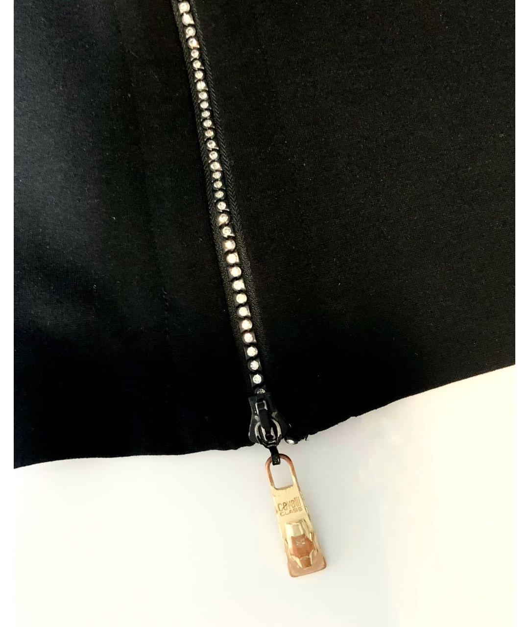 CAVALLI CLASS Черная вискозная юбка миди, фото 3