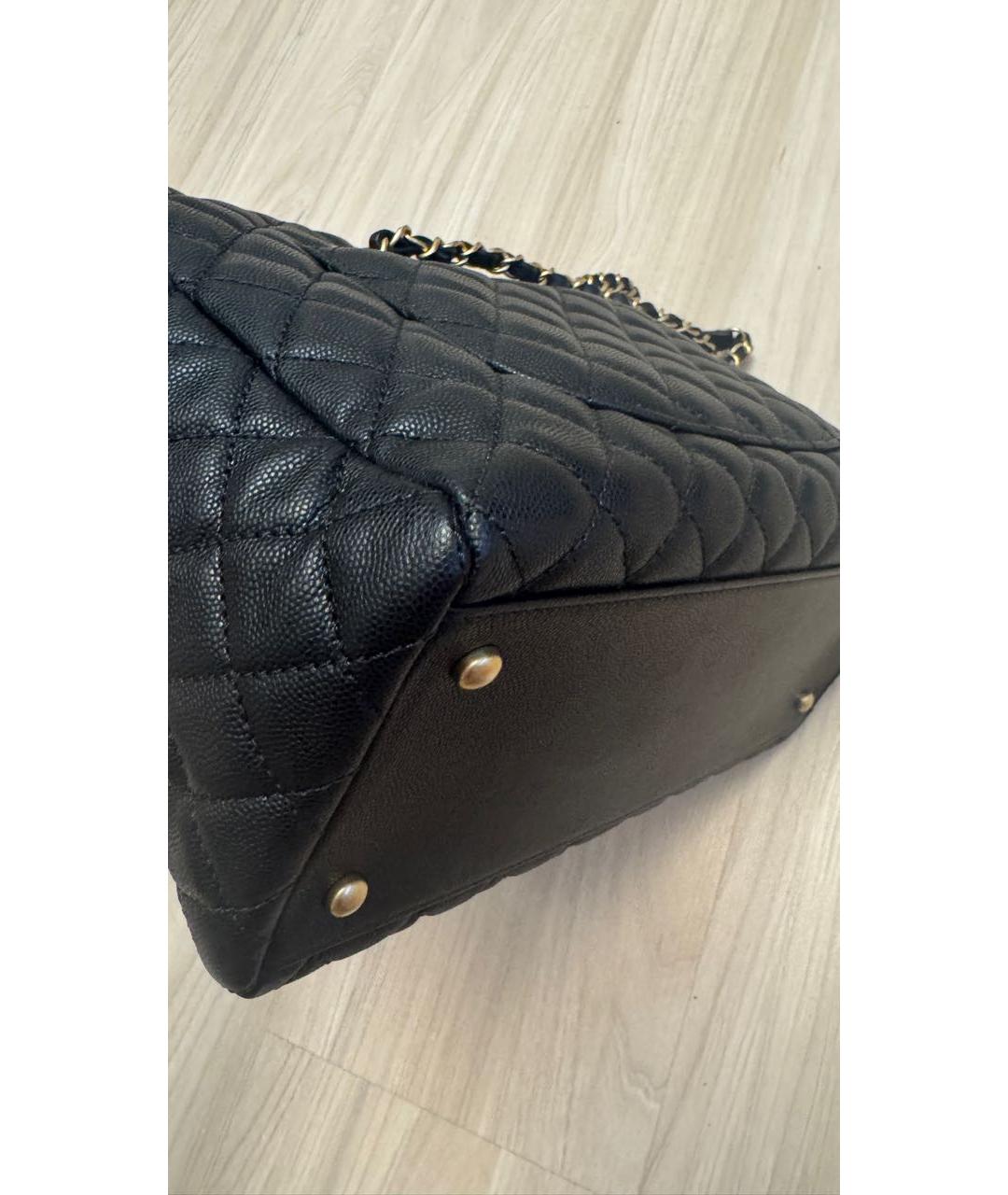CHANEL Черная кожаная сумка тоут, фото 3