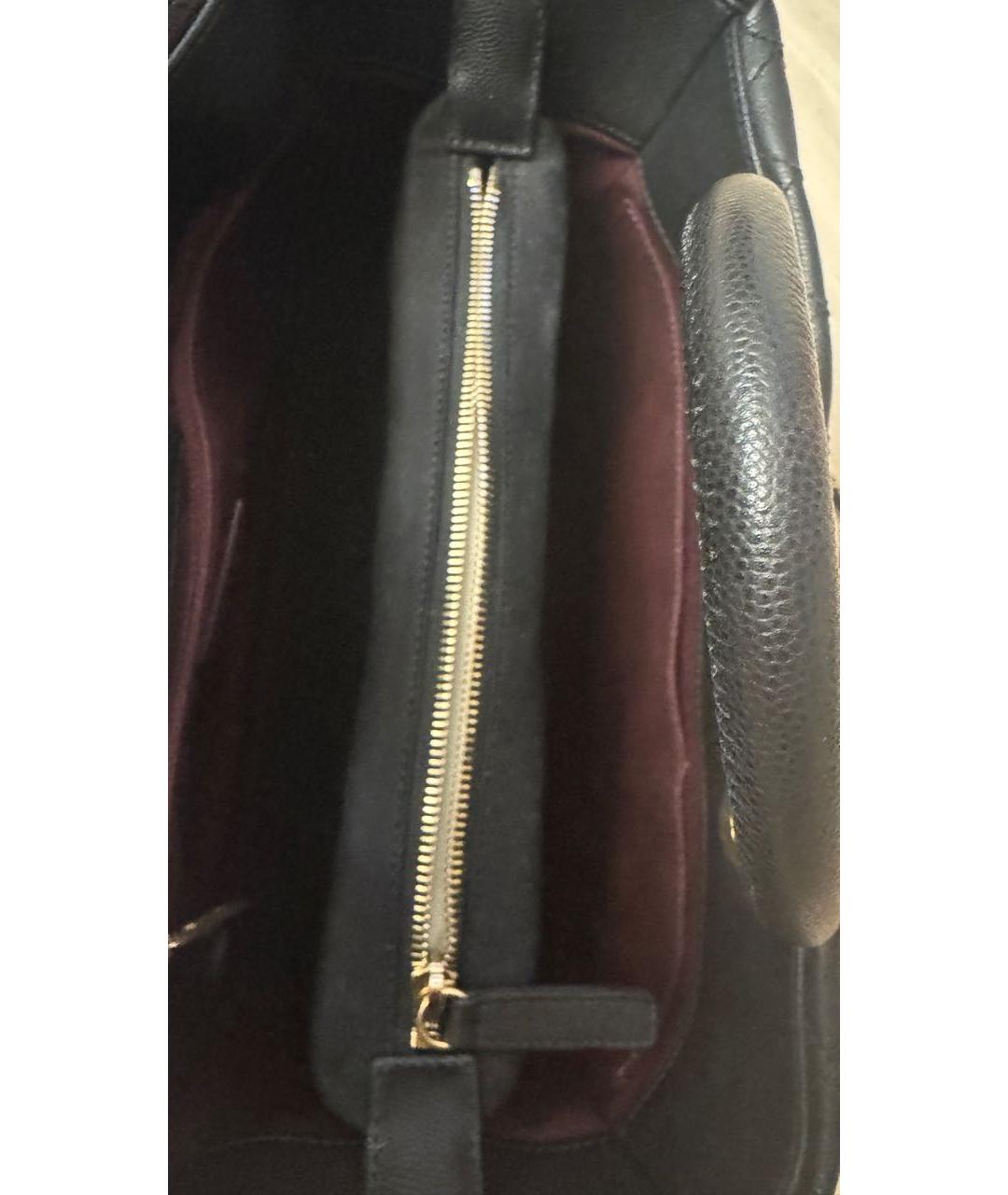 CHANEL Черная кожаная сумка тоут, фото 7