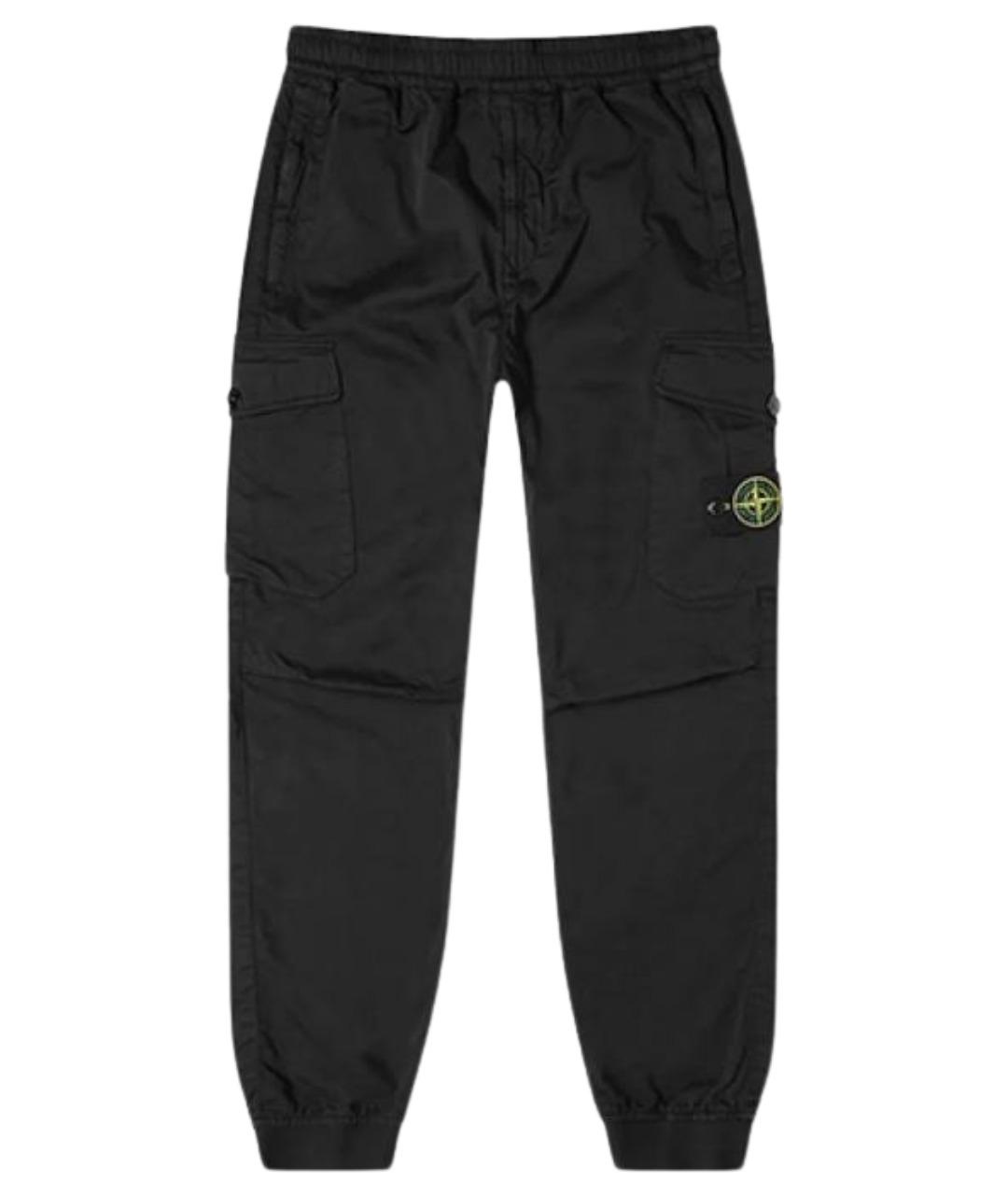 STONE ISLAND Черные повседневные брюки, фото 1