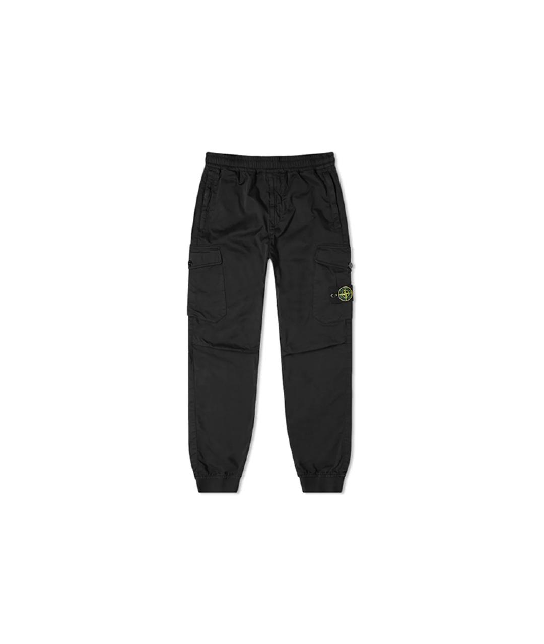 STONE ISLAND Черные повседневные брюки, фото 5