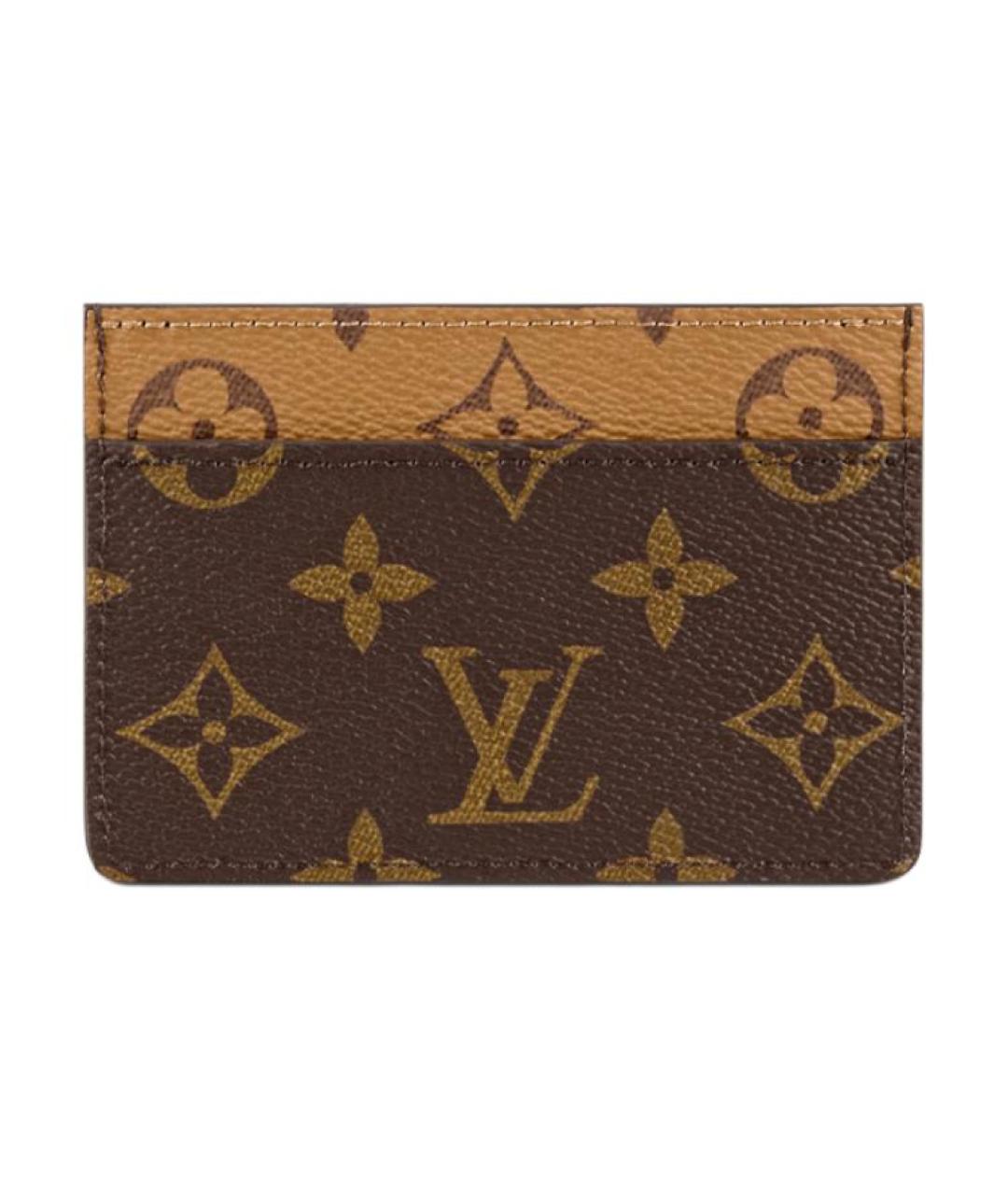 LOUIS VUITTON Коричневый кардхолдер, фото 3