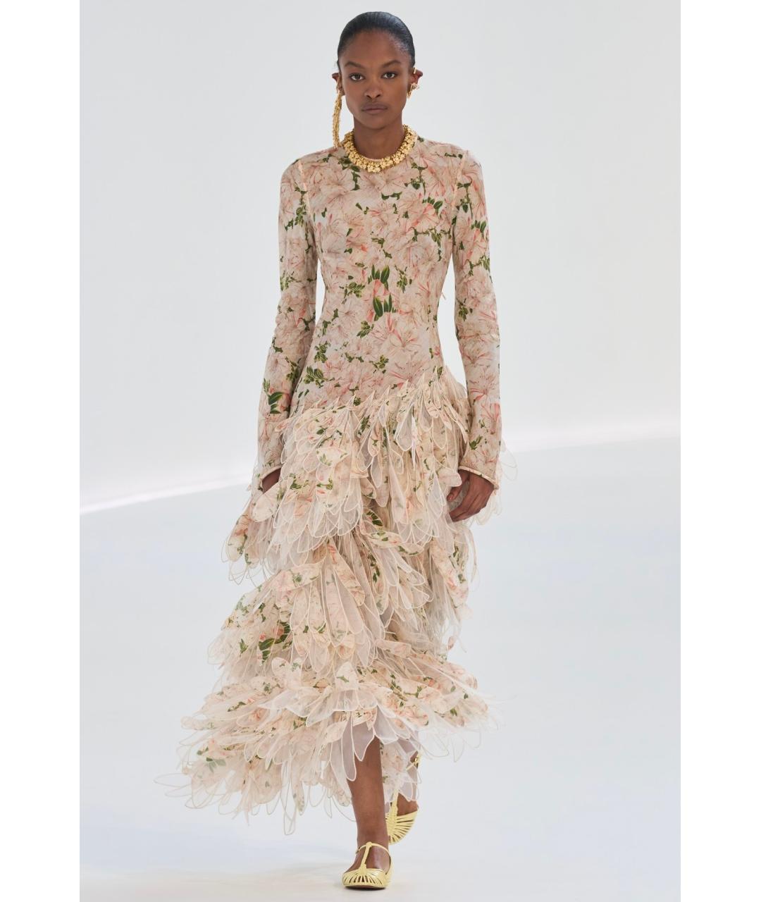 ZIMMERMANN Бежевое льняное коктейльное платье, фото 2