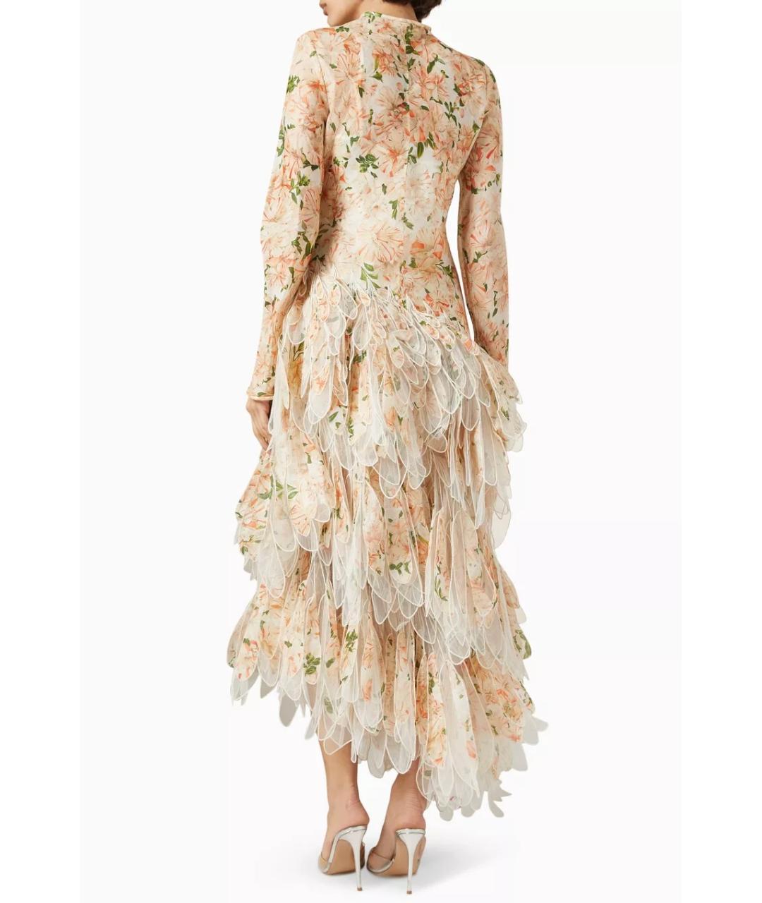 ZIMMERMANN Бежевое льняное коктейльное платье, фото 6