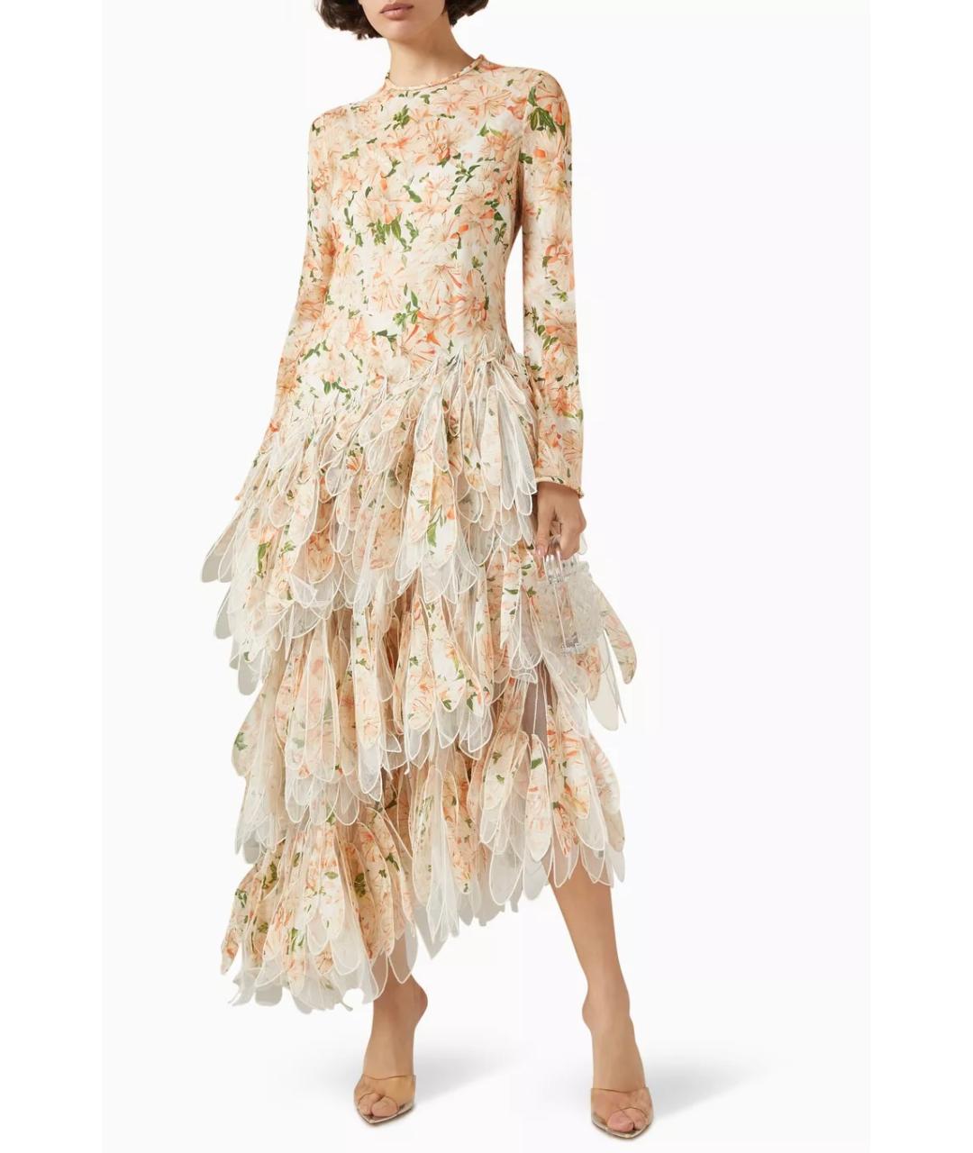 ZIMMERMANN Бежевое льняное коктейльное платье, фото 5